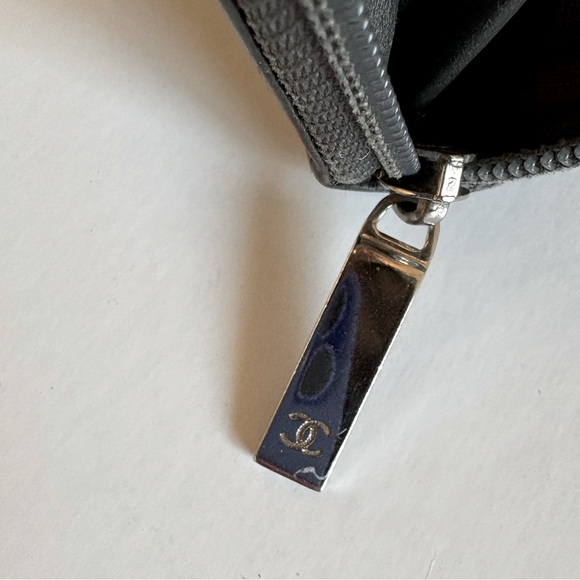 [Chanel] Luxury Long Wallet Caviar Skin Grained Calf Black w/ Silver Hardware - Picture 13 of 14